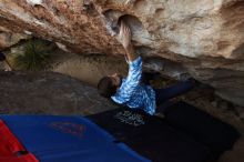 Bouldering in Hueco Tanks on 03/01/2019 with Blue Lizard Climbing and Yoga

Filename: SRM_20190301_1118310.jpg
Aperture: f/5.0
Shutter Speed: 1/200
Body: Canon EOS-1D Mark II
Lens: Canon EF 16-35mm f/2.8 L