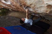 Bouldering in Hueco Tanks on 03/01/2019 with Blue Lizard Climbing and Yoga

Filename: SRM_20190301_1120490.jpg
Aperture: f/5.6
Shutter Speed: 1/160
Body: Canon EOS-1D Mark II
Lens: Canon EF 16-35mm f/2.8 L