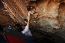 Bouldering in Hueco Tanks on 03/01/2019 with Blue Lizard Climbing and Yoga

Filename: SRM_20190301_1121030.jpg
Aperture: f/5.6
Shutter Speed: 1/320
Body: Canon EOS-1D Mark II
Lens: Canon EF 16-35mm f/2.8 L