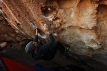 Bouldering in Hueco Tanks on 03/01/2019 with Blue Lizard Climbing and Yoga

Filename: SRM_20190301_1124340.jpg
Aperture: f/5.6
Shutter Speed: 1/320
Body: Canon EOS-1D Mark II
Lens: Canon EF 16-35mm f/2.8 L