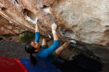 Bouldering in Hueco Tanks on 03/01/2019 with Blue Lizard Climbing and Yoga

Filename: SRM_20190301_1127060.jpg
Aperture: f/5.6
Shutter Speed: 1/125
Body: Canon EOS-1D Mark II
Lens: Canon EF 16-35mm f/2.8 L