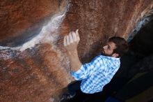 Bouldering in Hueco Tanks on 03/01/2019 with Blue Lizard Climbing and Yoga

Filename: SRM_20190301_1132121.jpg
Aperture: f/5.6
Shutter Speed: 1/400
Body: Canon EOS-1D Mark II
Lens: Canon EF 16-35mm f/2.8 L