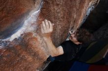 Bouldering in Hueco Tanks on 03/01/2019 with Blue Lizard Climbing and Yoga

Filename: SRM_20190301_1132570.jpg
Aperture: f/5.6
Shutter Speed: 1/400
Body: Canon EOS-1D Mark II
Lens: Canon EF 16-35mm f/2.8 L