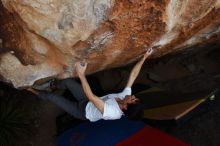 Bouldering in Hueco Tanks on 03/01/2019 with Blue Lizard Climbing and Yoga

Filename: SRM_20190301_1140150.jpg
Aperture: f/5.6
Shutter Speed: 1/320
Body: Canon EOS-1D Mark II
Lens: Canon EF 16-35mm f/2.8 L