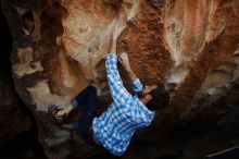 Bouldering in Hueco Tanks on 03/01/2019 with Blue Lizard Climbing and Yoga

Filename: SRM_20190301_1142360.jpg
Aperture: f/5.0
Shutter Speed: 1/500
Body: Canon EOS-1D Mark II
Lens: Canon EF 16-35mm f/2.8 L