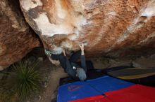 Bouldering in Hueco Tanks on 03/01/2019 with Blue Lizard Climbing and Yoga

Filename: SRM_20190301_1144040.jpg
Aperture: f/5.0
Shutter Speed: 1/160
Body: Canon EOS-1D Mark II
Lens: Canon EF 16-35mm f/2.8 L