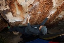 Bouldering in Hueco Tanks on 03/01/2019 with Blue Lizard Climbing and Yoga

Filename: SRM_20190301_1145060.jpg
Aperture: f/5.0
Shutter Speed: 1/250
Body: Canon EOS-1D Mark II
Lens: Canon EF 16-35mm f/2.8 L