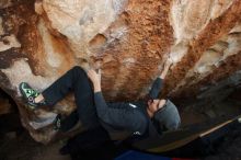 Bouldering in Hueco Tanks on 03/01/2019 with Blue Lizard Climbing and Yoga

Filename: SRM_20190301_1145210.jpg
Aperture: f/5.0
Shutter Speed: 1/250
Body: Canon EOS-1D Mark II
Lens: Canon EF 16-35mm f/2.8 L