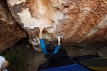 Bouldering in Hueco Tanks on 03/01/2019 with Blue Lizard Climbing and Yoga

Filename: SRM_20190301_1146420.jpg
Aperture: f/5.0
Shutter Speed: 1/160
Body: Canon EOS-1D Mark II
Lens: Canon EF 16-35mm f/2.8 L