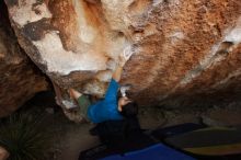 Bouldering in Hueco Tanks on 03/01/2019 with Blue Lizard Climbing and Yoga

Filename: SRM_20190301_1146470.jpg
Aperture: f/5.0
Shutter Speed: 1/200
Body: Canon EOS-1D Mark II
Lens: Canon EF 16-35mm f/2.8 L