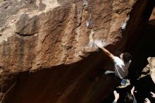 Bouldering in Hueco Tanks on 03/01/2019 with Blue Lizard Climbing and Yoga

Filename: SRM_20190301_1158050.jpg
Aperture: f/4.0
Shutter Speed: 1/1250
Body: Canon EOS-1D Mark II
Lens: Canon EF 50mm f/1.8 II