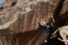 Bouldering in Hueco Tanks on 03/01/2019 with Blue Lizard Climbing and Yoga

Filename: SRM_20190301_1208530.jpg
Aperture: f/5.0
Shutter Speed: 1/250
Body: Canon EOS-1D Mark II
Lens: Canon EF 50mm f/1.8 II
