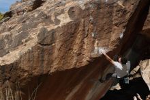 Bouldering in Hueco Tanks on 03/01/2019 with Blue Lizard Climbing and Yoga

Filename: SRM_20190301_1213250.jpg
Aperture: f/5.0
Shutter Speed: 1/250
Body: Canon EOS-1D Mark II
Lens: Canon EF 50mm f/1.8 II