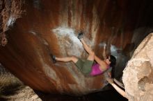 Bouldering in Hueco Tanks on 03/01/2019 with Blue Lizard Climbing and Yoga

Filename: SRM_20190301_1221170.jpg
Aperture: f/5.6
Shutter Speed: 1/250
Body: Canon EOS-1D Mark II
Lens: Canon EF 16-35mm f/2.8 L