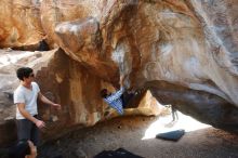 Bouldering in Hueco Tanks on 03/01/2019 with Blue Lizard Climbing and Yoga

Filename: SRM_20190301_1230510.jpg
Aperture: f/5.0
Shutter Speed: 1/250
Body: Canon EOS-1D Mark II
Lens: Canon EF 16-35mm f/2.8 L