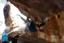 Bouldering in Hueco Tanks on 03/01/2019 with Blue Lizard Climbing and Yoga

Filename: SRM_20190301_1244500.jpg
Aperture: f/5.0
Shutter Speed: 1/250
Body: Canon EOS-1D Mark II
Lens: Canon EF 16-35mm f/2.8 L