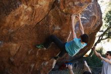 Bouldering in Hueco Tanks on 03/01/2019 with Blue Lizard Climbing and Yoga

Filename: SRM_20190301_1337050.jpg
Aperture: f/2.8
Shutter Speed: 1/640
Body: Canon EOS-1D Mark II
Lens: Canon EF 50mm f/1.8 II