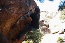 Bouldering in Hueco Tanks on 03/01/2019 with Blue Lizard Climbing and Yoga

Filename: SRM_20190301_1339550.jpg
Aperture: f/3.5
Shutter Speed: 1/320
Body: Canon EOS-1D Mark II
Lens: Canon EF 50mm f/1.8 II