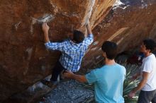 Bouldering in Hueco Tanks on 03/01/2019 with Blue Lizard Climbing and Yoga

Filename: SRM_20190301_1344150.jpg
Aperture: f/3.5
Shutter Speed: 1/250
Body: Canon EOS-1D Mark II
Lens: Canon EF 50mm f/1.8 II