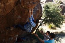 Bouldering in Hueco Tanks on 03/01/2019 with Blue Lizard Climbing and Yoga

Filename: SRM_20190301_1344440.jpg
Aperture: f/3.5
Shutter Speed: 1/400
Body: Canon EOS-1D Mark II
Lens: Canon EF 50mm f/1.8 II