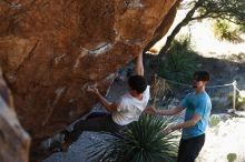Bouldering in Hueco Tanks on 03/01/2019 with Blue Lizard Climbing and Yoga

Filename: SRM_20190301_1349450.jpg
Aperture: f/3.5
Shutter Speed: 1/250
Body: Canon EOS-1D Mark II
Lens: Canon EF 50mm f/1.8 II
