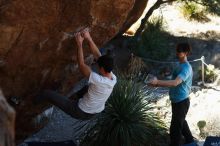 Bouldering in Hueco Tanks on 03/01/2019 with Blue Lizard Climbing and Yoga

Filename: SRM_20190301_1349560.jpg
Aperture: f/3.5
Shutter Speed: 1/320
Body: Canon EOS-1D Mark II
Lens: Canon EF 50mm f/1.8 II