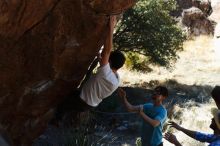 Bouldering in Hueco Tanks on 03/01/2019 with Blue Lizard Climbing and Yoga

Filename: SRM_20190301_1350070.jpg
Aperture: f/3.5
Shutter Speed: 1/640
Body: Canon EOS-1D Mark II
Lens: Canon EF 50mm f/1.8 II