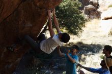 Bouldering in Hueco Tanks on 03/01/2019 with Blue Lizard Climbing and Yoga

Filename: SRM_20190301_1350100.jpg
Aperture: f/3.5
Shutter Speed: 1/640
Body: Canon EOS-1D Mark II
Lens: Canon EF 50mm f/1.8 II