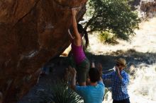 Bouldering in Hueco Tanks on 03/01/2019 with Blue Lizard Climbing and Yoga

Filename: SRM_20190301_1351400.jpg
Aperture: f/3.5
Shutter Speed: 1/500
Body: Canon EOS-1D Mark II
Lens: Canon EF 50mm f/1.8 II