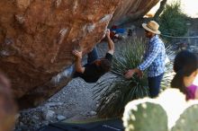 Bouldering in Hueco Tanks on 03/01/2019 with Blue Lizard Climbing and Yoga

Filename: SRM_20190301_1353400.jpg
Aperture: f/3.2
Shutter Speed: 1/200
Body: Canon EOS-1D Mark II
Lens: Canon EF 50mm f/1.8 II