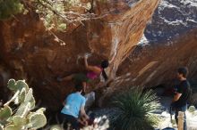 Bouldering in Hueco Tanks on 03/01/2019 with Blue Lizard Climbing and Yoga

Filename: SRM_20190301_1400510.jpg
Aperture: f/3.2
Shutter Speed: 1/400
Body: Canon EOS-1D Mark II
Lens: Canon EF 50mm f/1.8 II