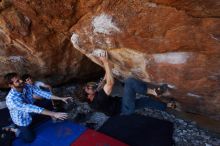 Bouldering in Hueco Tanks on 03/01/2019 with Blue Lizard Climbing and Yoga

Filename: SRM_20190301_1435530.jpg
Aperture: f/4.5
Shutter Speed: 1/250
Body: Canon EOS-1D Mark II
Lens: Canon EF 16-35mm f/2.8 L