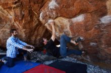 Bouldering in Hueco Tanks on 03/01/2019 with Blue Lizard Climbing and Yoga

Filename: SRM_20190301_1437180.jpg
Aperture: f/4.5
Shutter Speed: 1/250
Body: Canon EOS-1D Mark II
Lens: Canon EF 16-35mm f/2.8 L