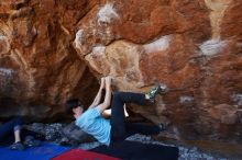 Bouldering in Hueco Tanks on 03/01/2019 with Blue Lizard Climbing and Yoga

Filename: SRM_20190301_1442410.jpg
Aperture: f/5.0
Shutter Speed: 1/200
Body: Canon EOS-1D Mark II
Lens: Canon EF 16-35mm f/2.8 L