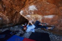 Bouldering in Hueco Tanks on 03/01/2019 with Blue Lizard Climbing and Yoga

Filename: SRM_20190301_1449080.jpg
Aperture: f/5.0
Shutter Speed: 1/250
Body: Canon EOS-1D Mark II
Lens: Canon EF 16-35mm f/2.8 L