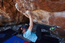 Bouldering in Hueco Tanks on 03/01/2019 with Blue Lizard Climbing and Yoga

Filename: SRM_20190301_1457300.jpg
Aperture: f/5.0
Shutter Speed: 1/200
Body: Canon EOS-1D Mark II
Lens: Canon EF 16-35mm f/2.8 L