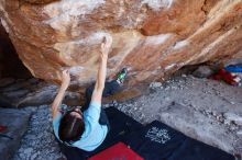 Bouldering in Hueco Tanks on 03/01/2019 with Blue Lizard Climbing and Yoga

Filename: SRM_20190301_1458510.jpg
Aperture: f/5.0
Shutter Speed: 1/125
Body: Canon EOS-1D Mark II
Lens: Canon EF 16-35mm f/2.8 L