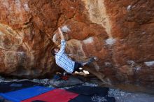 Bouldering in Hueco Tanks on 03/01/2019 with Blue Lizard Climbing and Yoga

Filename: SRM_20190301_1503270.jpg
Aperture: f/5.0
Shutter Speed: 1/250
Body: Canon EOS-1D Mark II
Lens: Canon EF 16-35mm f/2.8 L