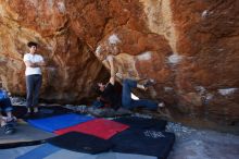 Bouldering in Hueco Tanks on 03/01/2019 with Blue Lizard Climbing and Yoga

Filename: SRM_20190301_1506440.jpg
Aperture: f/5.0
Shutter Speed: 1/250
Body: Canon EOS-1D Mark II
Lens: Canon EF 16-35mm f/2.8 L