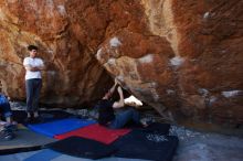 Bouldering in Hueco Tanks on 03/01/2019 with Blue Lizard Climbing and Yoga

Filename: SRM_20190301_1506441.jpg
Aperture: f/5.0
Shutter Speed: 1/320
Body: Canon EOS-1D Mark II
Lens: Canon EF 16-35mm f/2.8 L