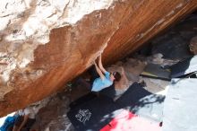 Bouldering in Hueco Tanks on 03/01/2019 with Blue Lizard Climbing and Yoga

Filename: SRM_20190301_1533290.jpg
Aperture: f/5.6
Shutter Speed: 1/250
Body: Canon EOS-1D Mark II
Lens: Canon EF 16-35mm f/2.8 L