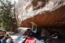 Bouldering in Hueco Tanks on 03/01/2019 with Blue Lizard Climbing and Yoga

Filename: SRM_20190301_1537450.jpg
Aperture: f/5.6
Shutter Speed: 1/500
Body: Canon EOS-1D Mark II
Lens: Canon EF 16-35mm f/2.8 L