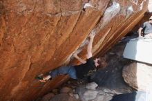 Bouldering in Hueco Tanks on 03/01/2019 with Blue Lizard Climbing and Yoga

Filename: SRM_20190301_1541040.jpg
Aperture: f/5.6
Shutter Speed: 1/160
Body: Canon EOS-1D Mark II
Lens: Canon EF 16-35mm f/2.8 L