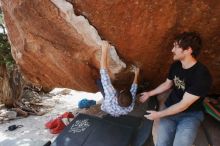 Bouldering in Hueco Tanks on 03/01/2019 with Blue Lizard Climbing and Yoga

Filename: SRM_20190301_1542110.jpg
Aperture: f/5.6
Shutter Speed: 1/250
Body: Canon EOS-1D Mark II
Lens: Canon EF 16-35mm f/2.8 L