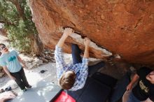 Bouldering in Hueco Tanks on 03/01/2019 with Blue Lizard Climbing and Yoga

Filename: SRM_20190301_1542150.jpg
Aperture: f/5.6
Shutter Speed: 1/320
Body: Canon EOS-1D Mark II
Lens: Canon EF 16-35mm f/2.8 L