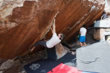 Bouldering in Hueco Tanks on 03/01/2019 with Blue Lizard Climbing and Yoga

Filename: SRM_20190301_1546060.jpg
Aperture: f/5.6
Shutter Speed: 1/400
Body: Canon EOS-1D Mark II
Lens: Canon EF 16-35mm f/2.8 L