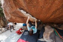 Bouldering in Hueco Tanks on 03/01/2019 with Blue Lizard Climbing and Yoga

Filename: SRM_20190301_1549190.jpg
Aperture: f/5.6
Shutter Speed: 1/250
Body: Canon EOS-1D Mark II
Lens: Canon EF 16-35mm f/2.8 L