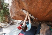 Bouldering in Hueco Tanks on 03/01/2019 with Blue Lizard Climbing and Yoga

Filename: SRM_20190301_1549230.jpg
Aperture: f/5.6
Shutter Speed: 1/200
Body: Canon EOS-1D Mark II
Lens: Canon EF 16-35mm f/2.8 L