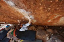 Bouldering in Hueco Tanks on 03/01/2019 with Blue Lizard Climbing and Yoga

Filename: SRM_20190301_1554260.jpg
Aperture: f/5.6
Shutter Speed: 1/400
Body: Canon EOS-1D Mark II
Lens: Canon EF 16-35mm f/2.8 L