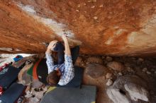 Bouldering in Hueco Tanks on 03/01/2019 with Blue Lizard Climbing and Yoga

Filename: SRM_20190301_1554320.jpg
Aperture: f/5.6
Shutter Speed: 1/400
Body: Canon EOS-1D Mark II
Lens: Canon EF 16-35mm f/2.8 L